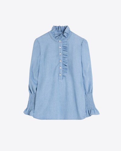 CAMISA VOLANTES  DENIM