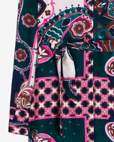 VESTIDO CAMISERO CACHEMIR FUCSIA