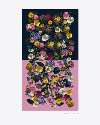 FULAR FLORES ROSAS MARINO