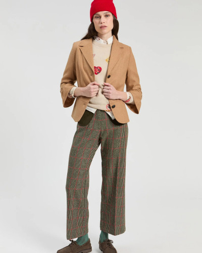 CHAQUETA VOLANTE MANGA BEIGE