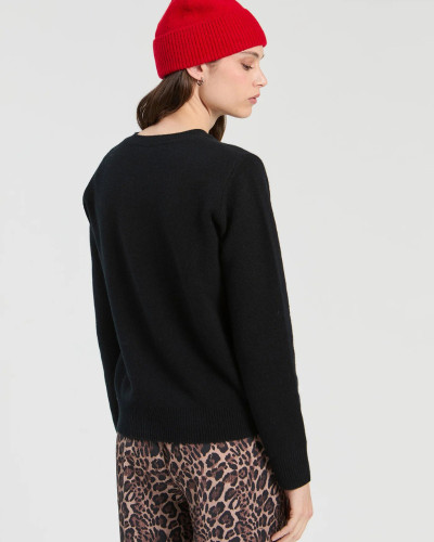 CARDIGAN BICOLOR NEGRO-MARRÓN