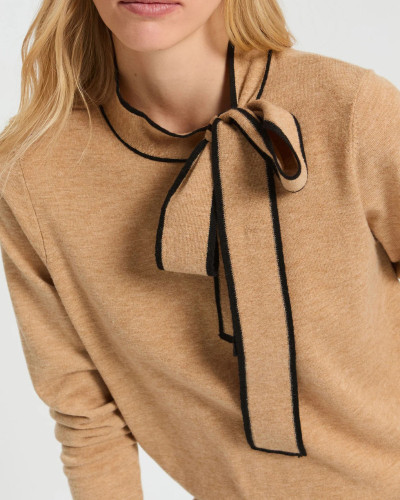 CARDIGAN LAZO CAMEL