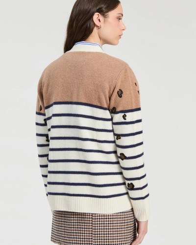 CARDIGAN LEOPARDO RAYAS