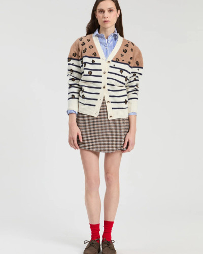 CARDIGAN LEOPARDO RAYAS