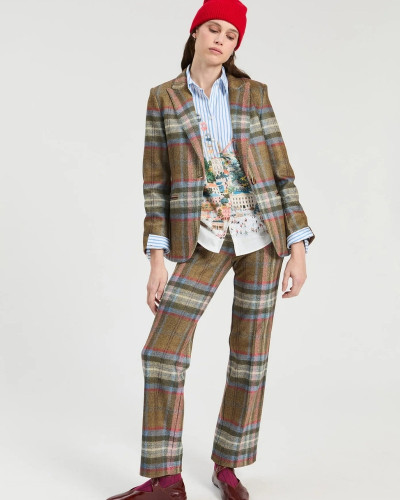 CHAQUETA CUADROS MARRÓN