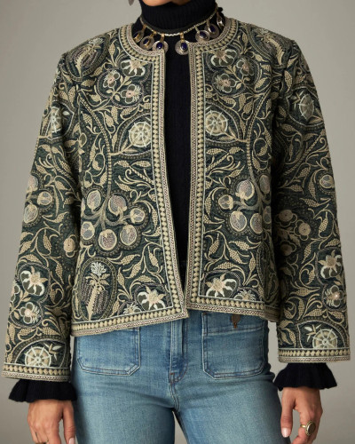 CHAQUETA BORDADA ABU JADE