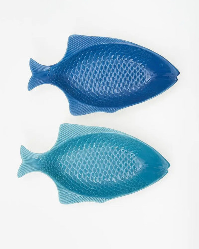 Pack 2 fuentes azules pez de venta online en la central 1897