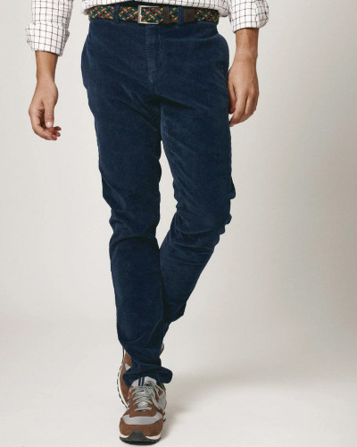 PANTALON CHINO MICROPANA AZUL