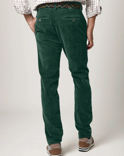 PANTALON CHINO MICROPANA VERDE