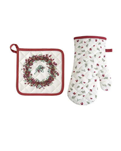 SET TEXTIL COCINA CORONA DE BAYAS