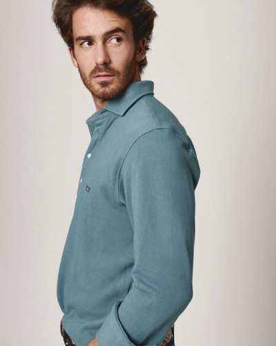 THE COTTON POLERA AZUL COVAS