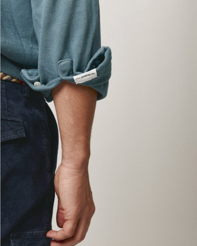THE COTTON POLERA AZUL COVAS