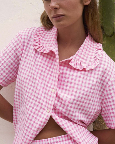 PIJAMA CUADROS ROSA