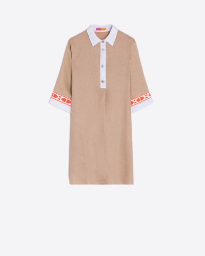 VESTIDO BEIGE LINO