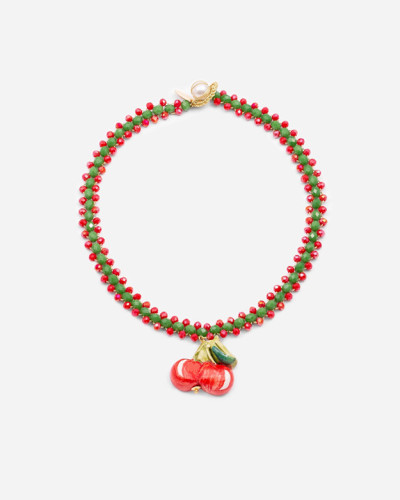 COLLAR CORTO CERAMICA CHERRY