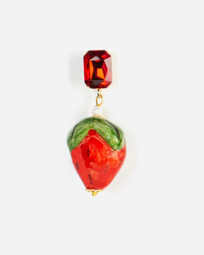 PENDIENTES CORTOS DE CERÁMICA ROSSO
