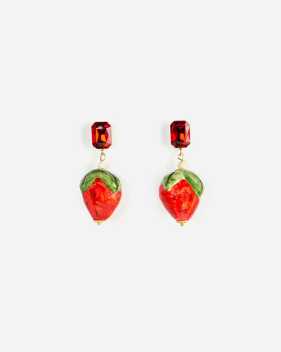 PENDIENTES CORTOS DE CERÁMICA ROSSO